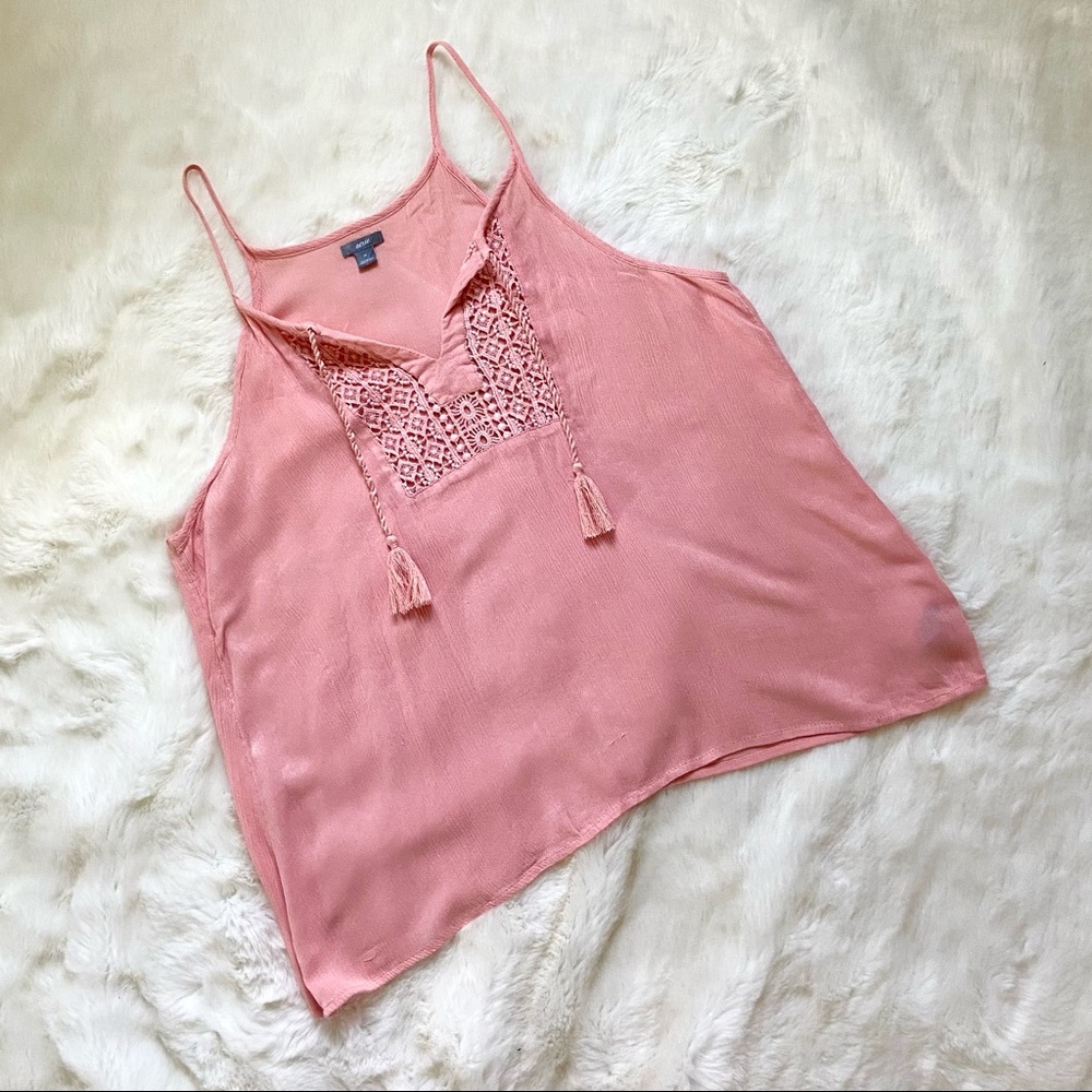aerie Flowy Pink Tank Blouse